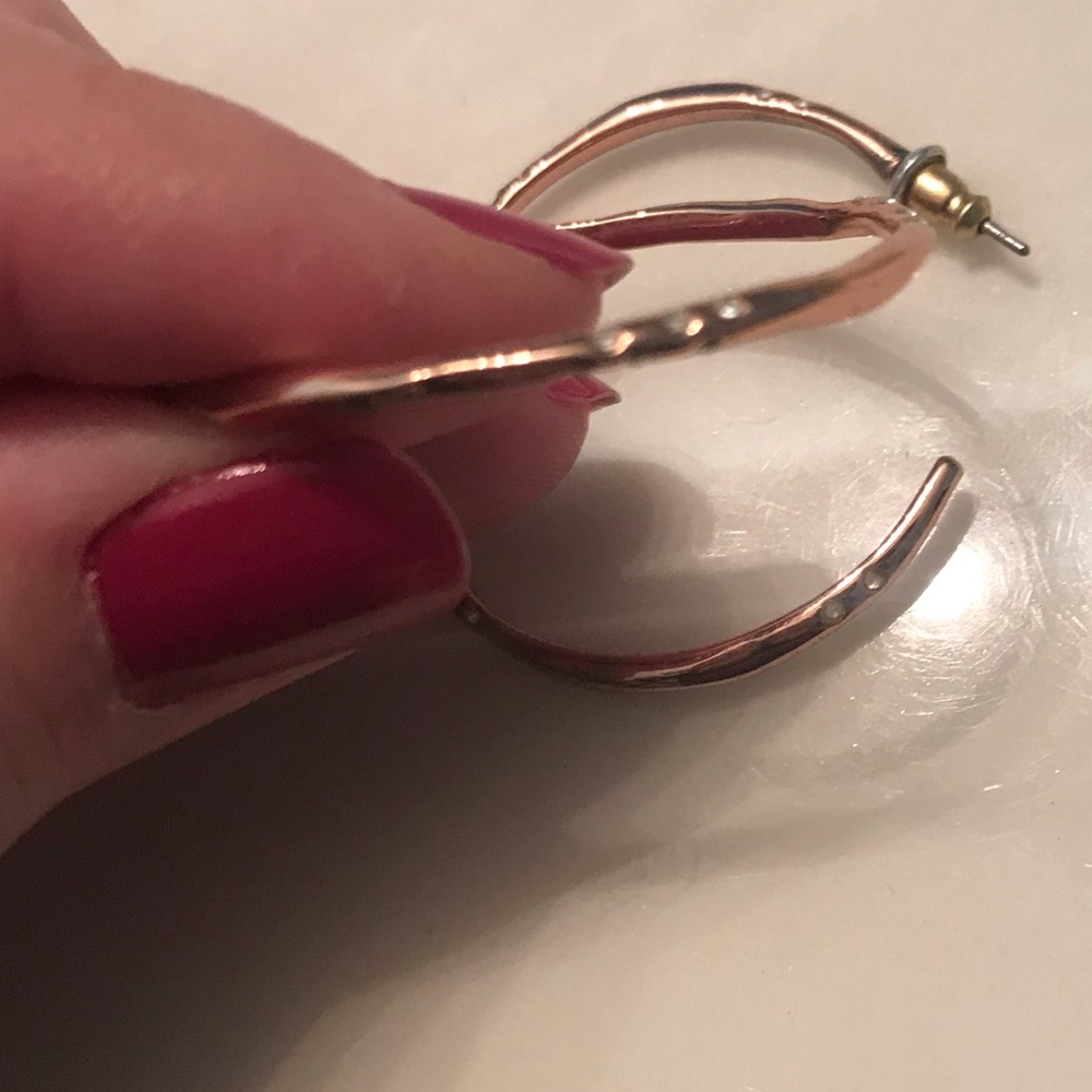Rose gold Stella & Dot hoops